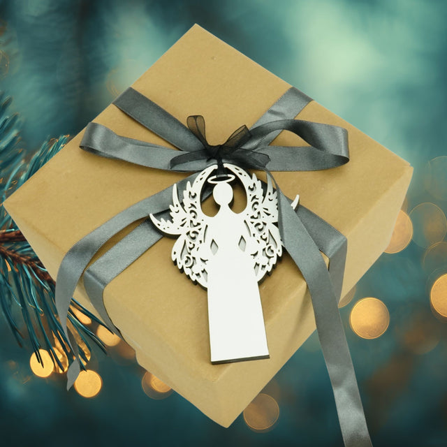 Elegant White Angel Gift Tag - Angel Five