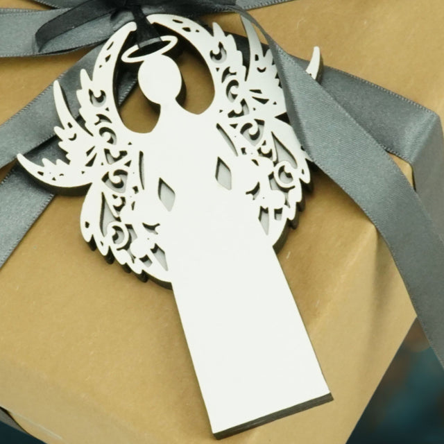 Elegant White Angel Gift Tag - Angel Five