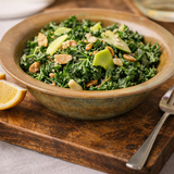 Decorative Stoneware Bowl with salad