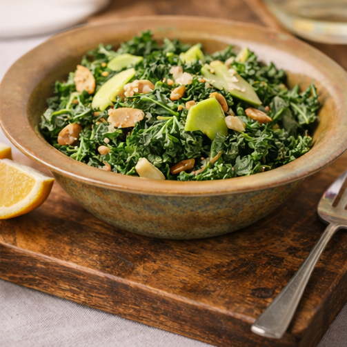 Decorative Stoneware Bowl with salad