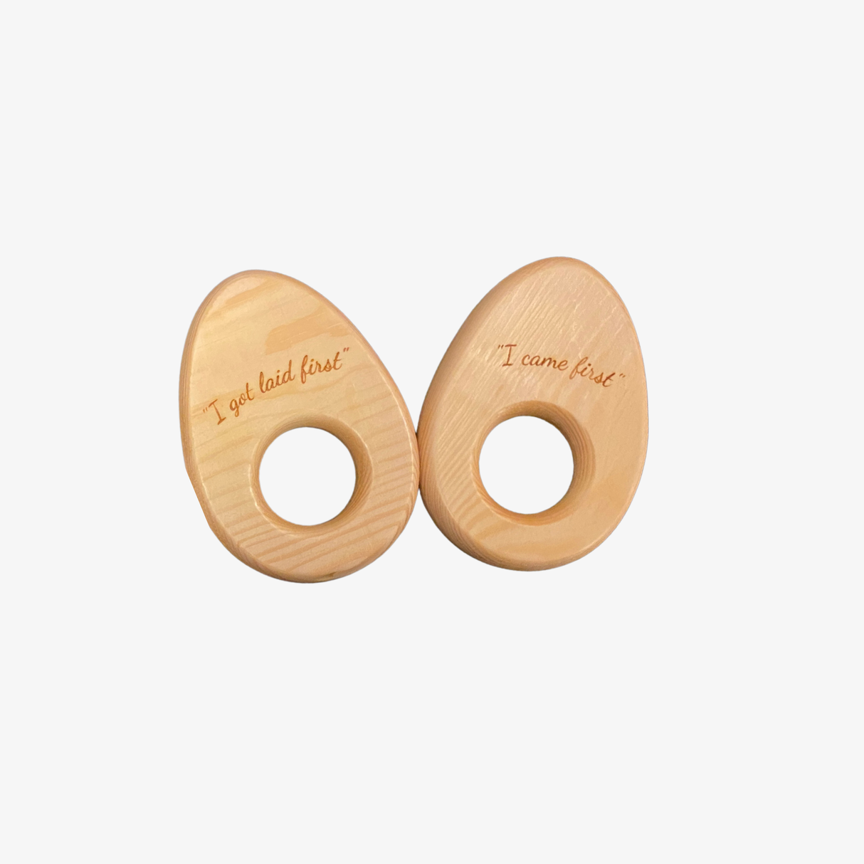 Oak Engraved Egg Holders (2)