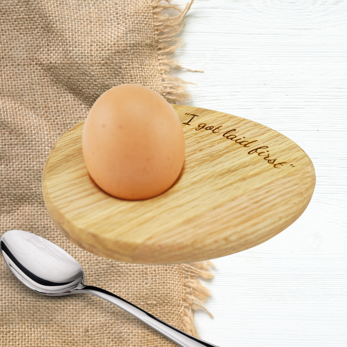 Oak Engraved Egg Holders