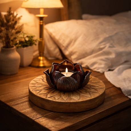 decorative candle holder with a warm and cozy ambiance.