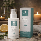 Foot gel with packaging and 'Pure Lakes' branding