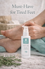 Foot gel with packaging and 'Pure Lakes' branding