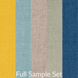 Color swatch set with five different fabric textures and colors.
