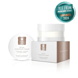Facial hydration cream with packaging and 'Free From Skincare Awards Bronze 2024' badge on a white background