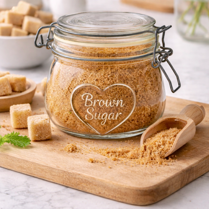 Brown Sugar Rosebury glass jar