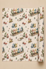 Gonk Christmas Wrapping Paper – Downhill Sledge Race