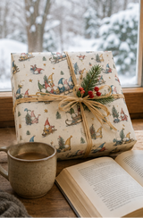 Gonk Christmas Wrapping Paper – Downhill Sledge Race
