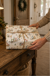 Gonk Christmas Wrapping Paper – Downhill Sledge Race