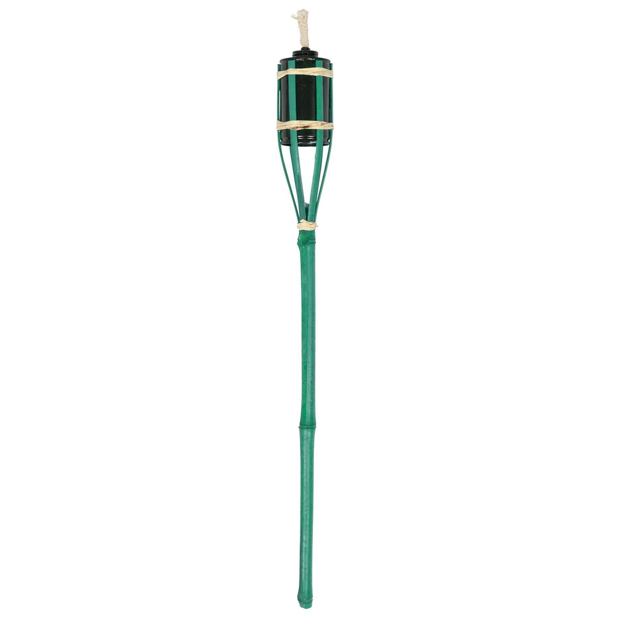 Green torch with a white background