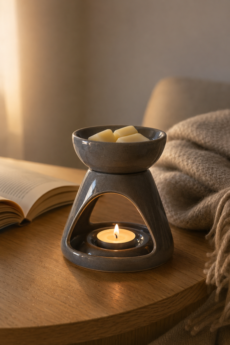 Grey Triangle Oil Burner & Wax Melt Burner