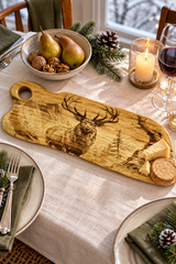 Handmade Oak Charcuterie Board – Stag Landscape & Waney Edge