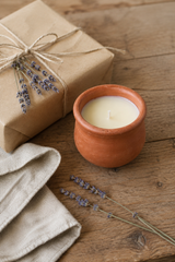 Handmade Indian Terracotta Pavani Candle – Original Lavender Scent