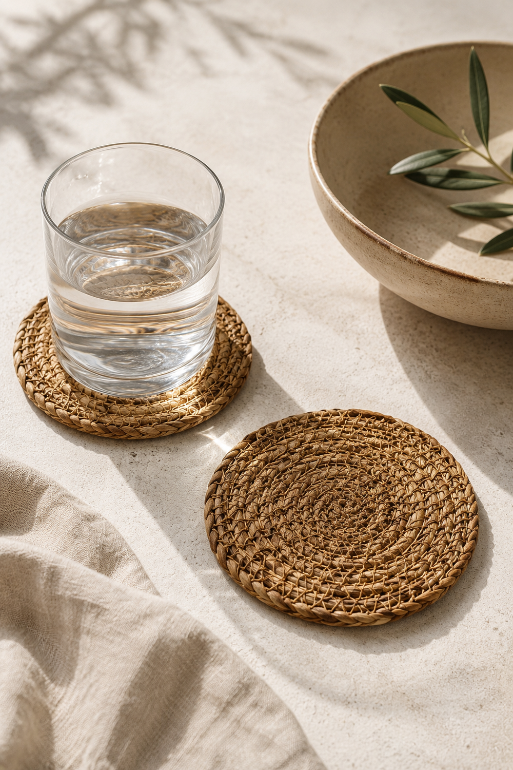 Handmade Typha Coaster – Natural Woven Drink Coaster