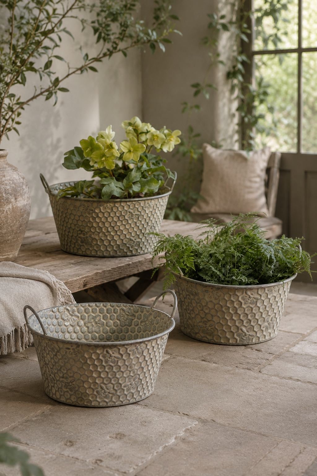 Hawthorn Honeycomb Planters – Set of 3