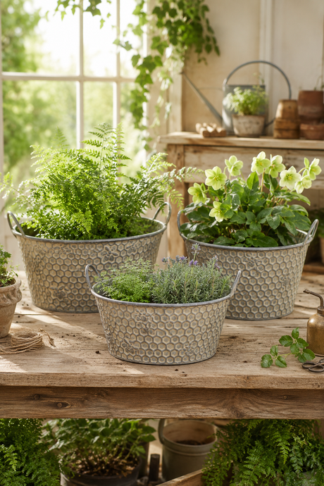 Hawthorn Honeycomb Planters – Set of 3