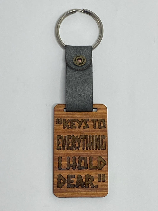 "Keys to everything I hold dear"