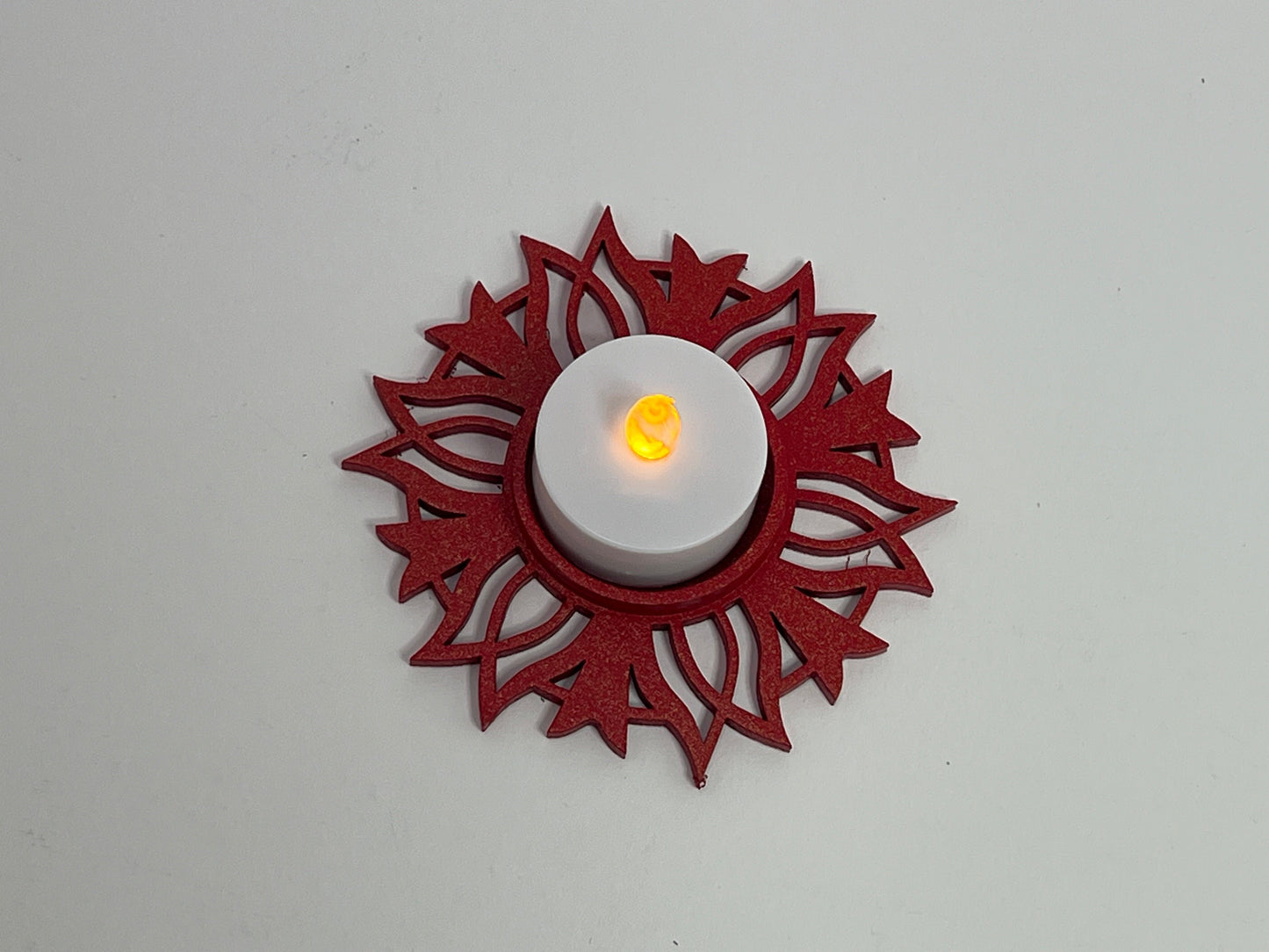 "Circle of Light" LED Tea Light Holder Pair