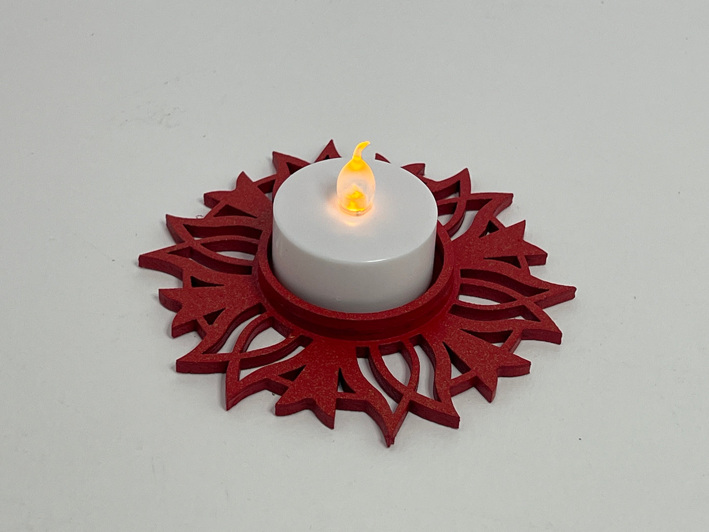 "Circle of Light" LED Tea Light Holder Pair