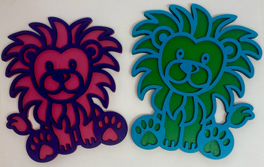 Lion Safari Adventure Nursery wall art pair