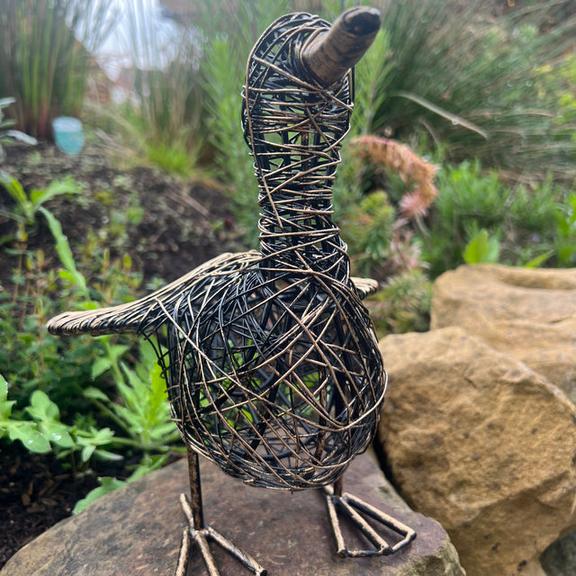 Kriti Small Flapping Duck Wire Garden Ornament