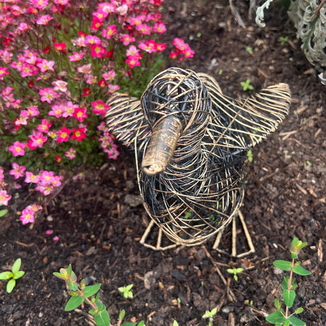 Kriti Small Flapping Duck Wire Garden Ornament