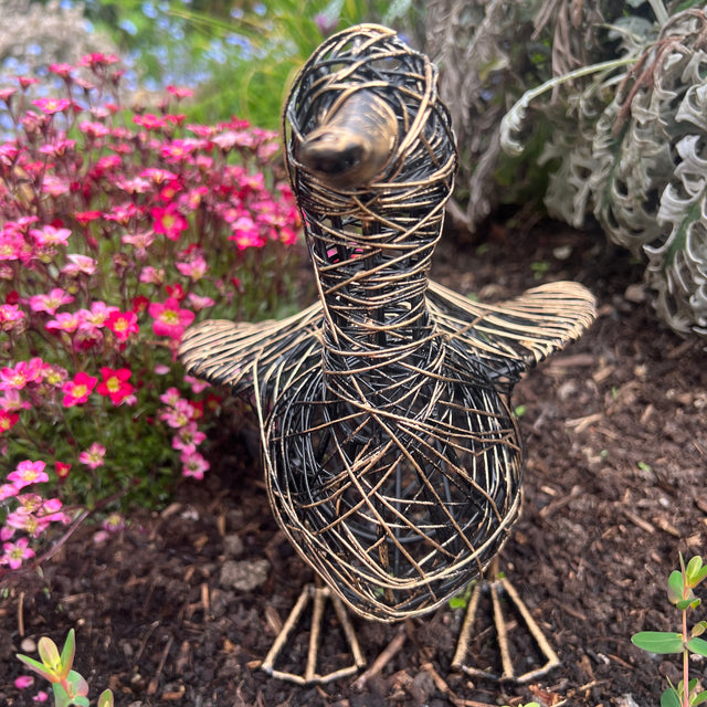 Kriti Small Flapping Duck Wire Garden Ornament