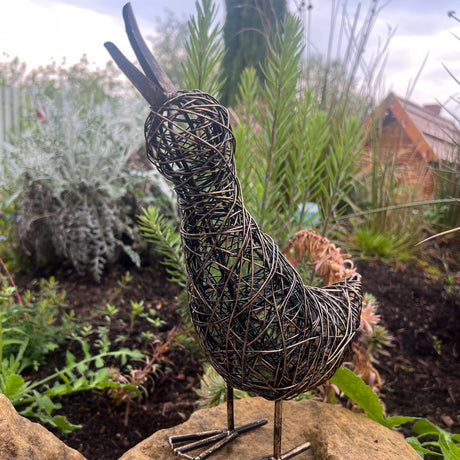 Aarti Small Slim Wire Duck Garden Ornament