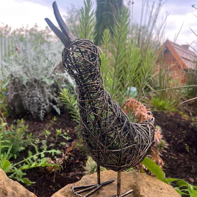 Aarti Small Slim Wire Duck Garden Ornament