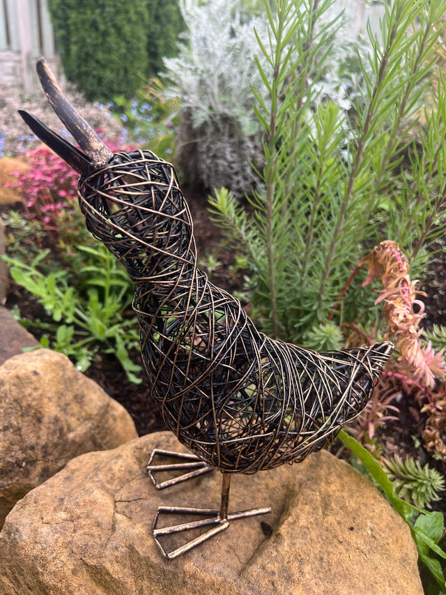 Aarti Small Slim Wire Duck Garden Ornament
