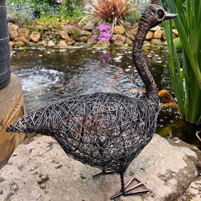 Handmade Wire Duck Garden Ornament