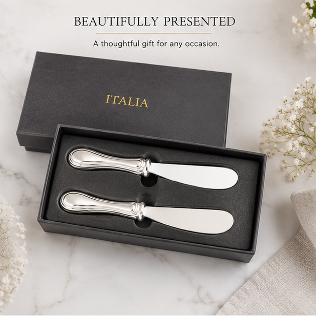 Italia Silverplated Butter Spreaders – Pair