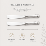 Italia Silverplated Butter Spreaders – Pair