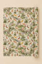 A vintage-style Koi Pond Wrapping Paper garden pond print with koi fish, lily pads, and stone bridges on a cream background.