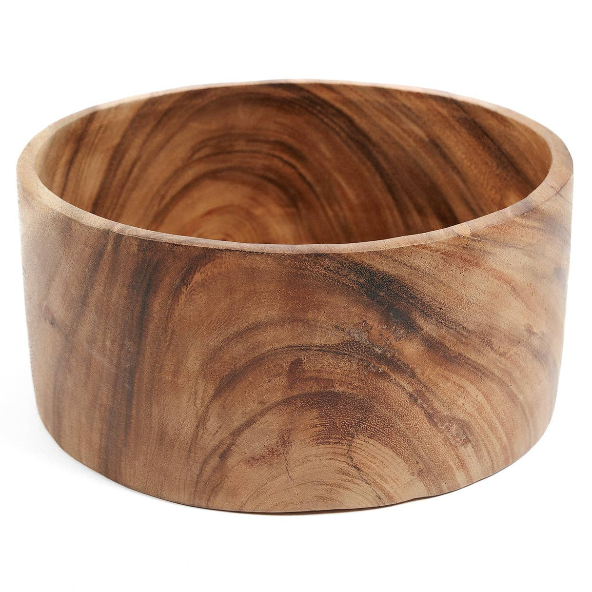 Large Natural Wood Salad & Serving Bowl – 25cm