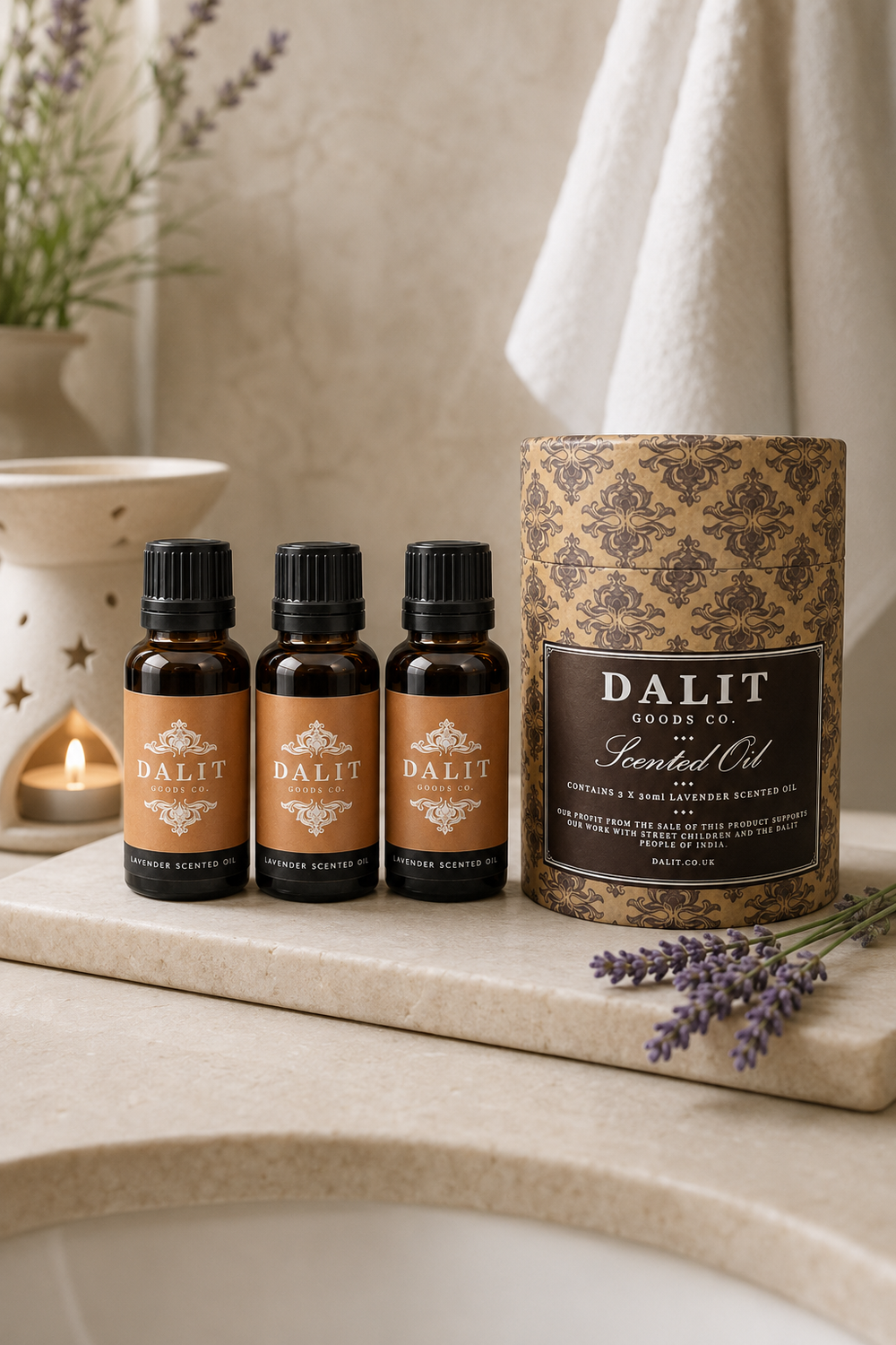 Lavender Fragrance Oils for Burners & Diffusers – Set of 3