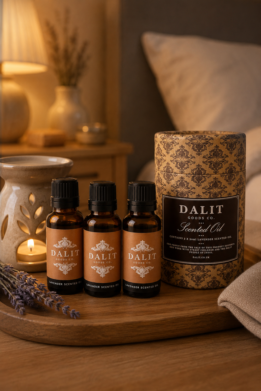 Lavender Fragrance Oils for Burners & Diffusers – Set of 3