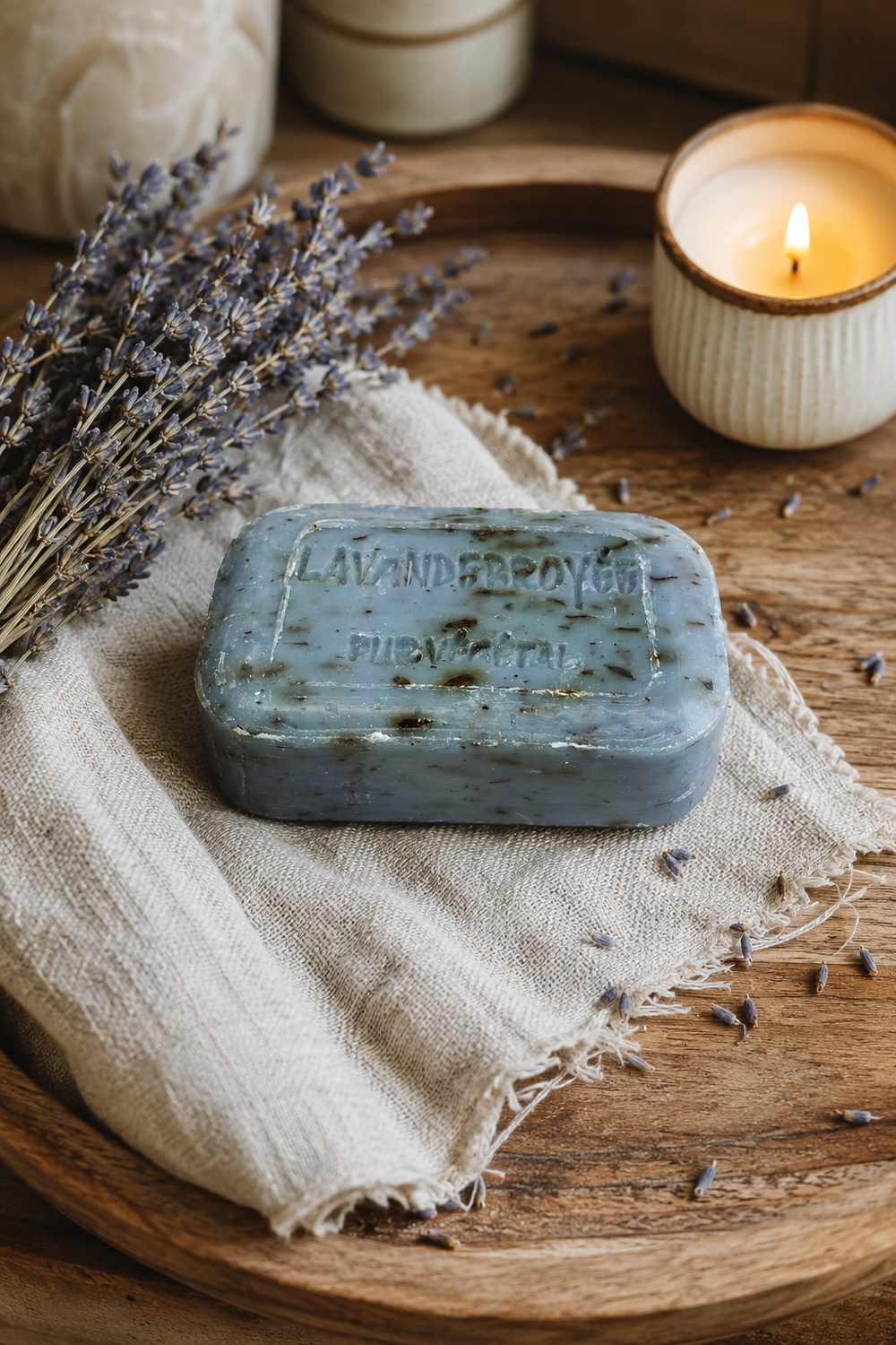 Lavender soap bar for hand and body use