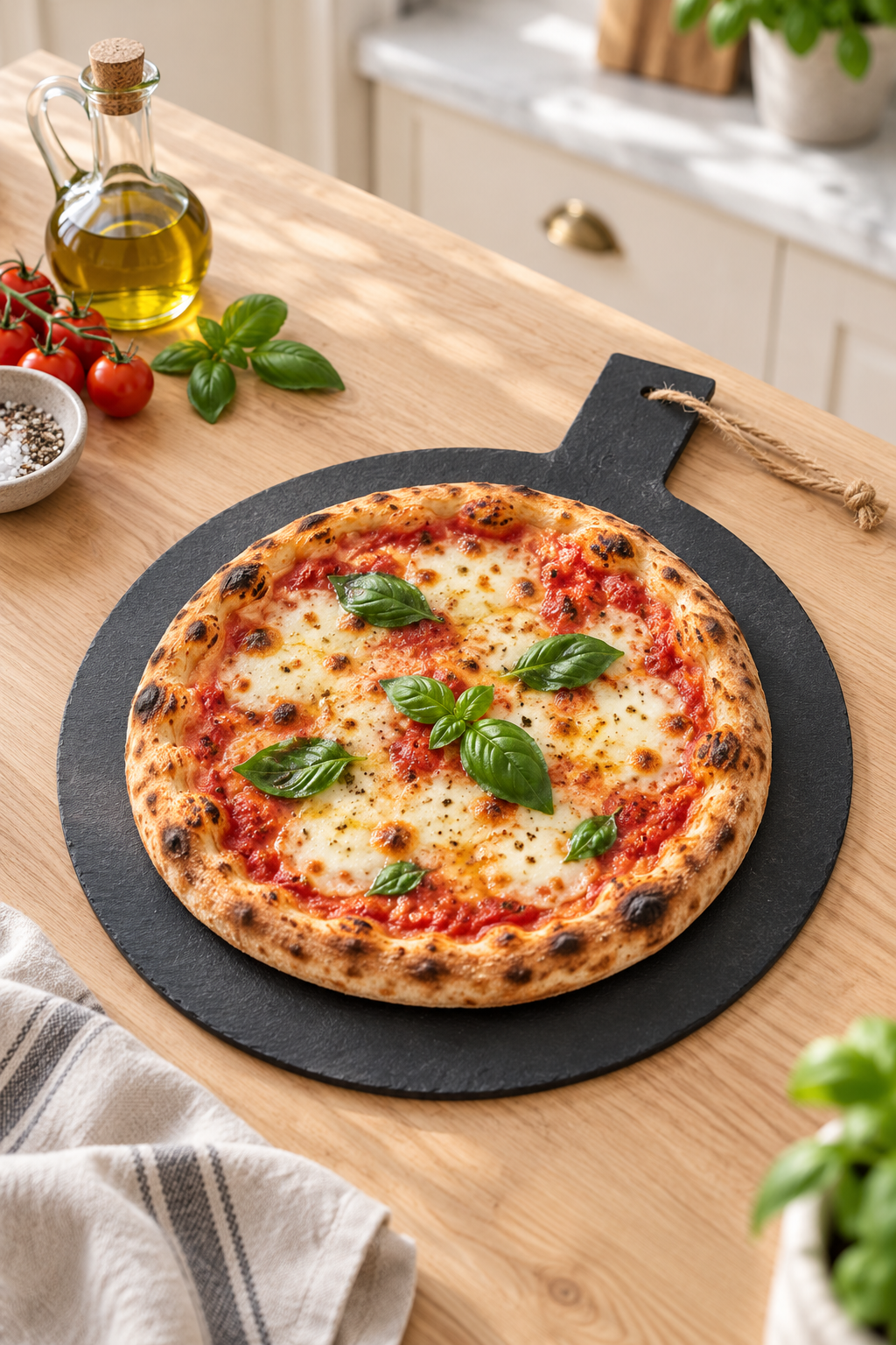 Round Slate Serving Board with Handle – Personalised or Blank
