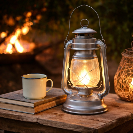 Metal Paraffin Hurricane Lantern