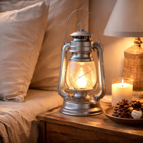 Metal Paraffin Hurricane Lantern