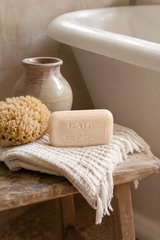Milk soap bar for hand and body use