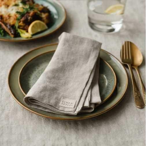 Natural Melange Linen Napkin