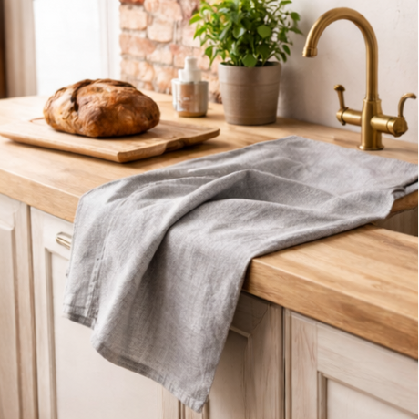 Natural Mélange Pure Linen Kitchen Towel