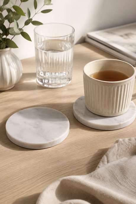  Natural Marble Coasters 10cm