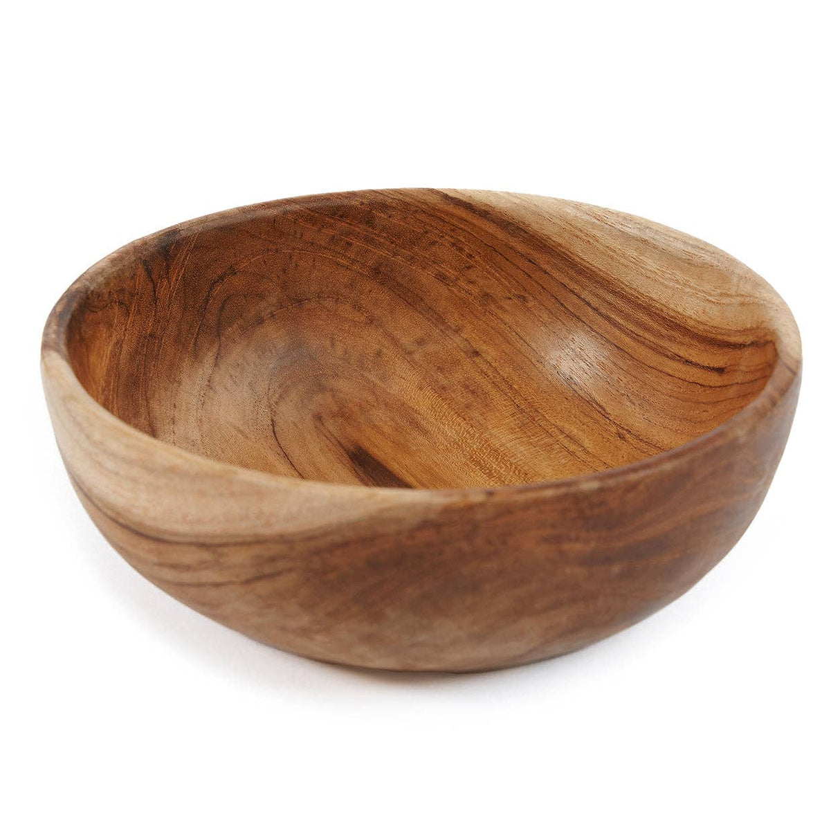 Natural Teak Root Snack & Sharing Bowl – 16cm