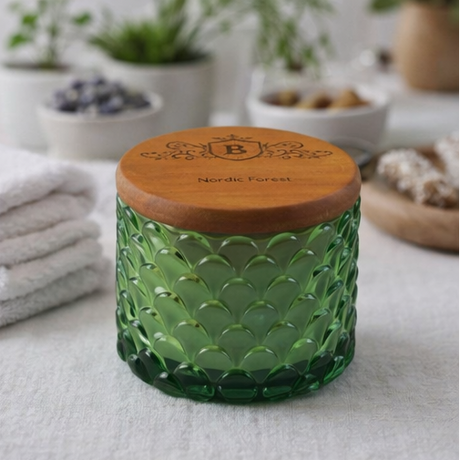 Nordic Forest Candle with Wooden Lid