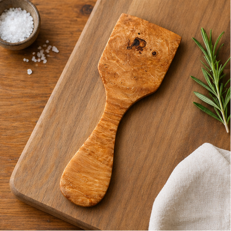  wooden spatulas in kitchen setting.